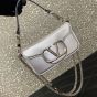 SMALL VALENTINO GARAVANI LOCÒ METALLIC CALFSKIN SHOULDER BAG