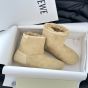 LOEWE Lago boot in suede and shearling