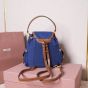 MIU MIU Canvas and leather backpack