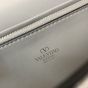 Valentino VLOGO SIGNATURE METALLIC GRAINY CALFSKIN WALLET WITH CHAIN