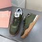 MIU MIU Tyre technical fabric and suede sneakers