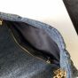 YSL PUFFER SMALL in suede and denim