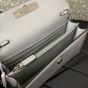 Valentino VLOGO SIGNATURE METALLIC GRAINY CALFSKIN WALLET WITH CHAIN