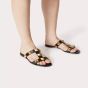 Valentino FLAT ROMAN STUD CALFSKIN SLIDE SANDAL
