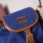 MIU MIU Canvas and leather backpack