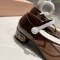 MIU MIU Two-tone patent leather Mary Jane thong sandals