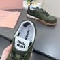 MIU MIU Tyre technical fabric and suede sneakers