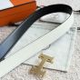 Hermès H belt buckle & Reversible leather strap 32 mm