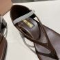MIU MIU Two-tone patent leather Mary Jane thong sandals
