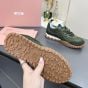 MIU MIU Tyre technical fabric and suede sneakers