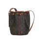 Celine SMALL DRAWSTRING BAG IN TRIOMPHE CANVAS AND CALFSKIN