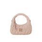 MIU MIU Wander matelassé nappa leather hobo bag