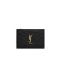 YSL CASSANDRE MATELASSÉ Fragments bi-fold wallet in grain de poudre leather