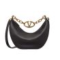 Valentino SMALL VLOGO MOON HOBO BAG IN GRAINY CALFSKIN WITH CHAIN