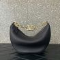 Valentino SMALL VLOGO MOON HOBO BAG IN GRAINY CALFSKIN WITH CHAIN