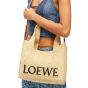 Medium LOEWE Font tote in raffia