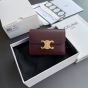 Celine COMPACT WALLET WITH COIN TRIOMPHE IN SHINY CALFSKIN