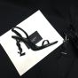 YSL OPYUM SLINGBACK SANDALS IN GLAZED LEATHER
