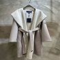 LV Reversible Signature Hooded Wrap Coat 
