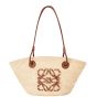 LOEWE Small Anagram Basket bag in iraca palm and calfskin