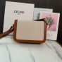 CHANEL CLASSIQUE TRIOMPHE BAG IN TEXTILE AND CALFSKIN