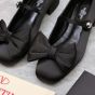 VALENTINO GARAVANI BOWJANE MARY-JANE BALLERINA IN CREPE FABRIC