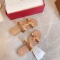 Valentino FLAT ROMAN STUD CALFSKIN SLIDE SANDAL