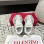 Valentino VLOGO EASYJOG SNEAKER IN MIRROR AND FABRIC
