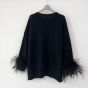 Valentino WOOL SWEATER WITH FEATHERS