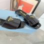 Prada Saffiano patent leather slides