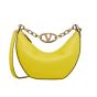 Valentino SMALL VLOGO MOON HOBO BAG IN GRAINY CALFSKIN WITH CHAIN