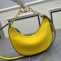 Valentino SMALL VLOGO MOON HOBO BAG IN GRAINY CALFSKIN WITH CHAIN