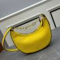Valentino SMALL VLOGO MOON HOBO BAG IN GRAINY CALFSKIN WITH CHAIN