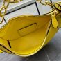 Valentino SMALL VLOGO MOON HOBO BAG IN GRAINY CALFSKIN WITH CHAIN