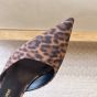 YSL BARBARA mules in leopard grosgrain