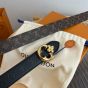 LV Flowergram Round 30mm Reversible Belt