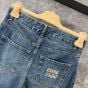 MIU MIU Washed denim Bermudas