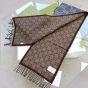 Gucci GG jacquard knit scarf with tassels