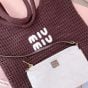 MIU MIU IVY raffia-effect woven tote bag