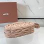 MIU MIU Wander matelassé nappa leather hobo bag
