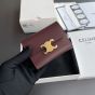 Celine COMPACT WALLET WITH COIN TRIOMPHE IN SHINY CALFSKIN