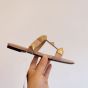 Valentino FLAT ROMAN STUD CALFSKIN SLIDE SANDAL