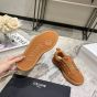 CELINE HUNTINGTON LOW LACE-UP SNEAKER in SUEDE CALFSKIN AND MESH