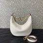 Valentino VLOGO MOON MINI HOBO BAG IN NAPPA LEATHER WITH CHAIN