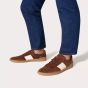 Valentino UPVILLAGE LOW TOP SNEAKER IN SPLIT LEATHER AND CALFSKIN NAPPA LEATHER