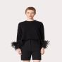 Valentino WOOL SWEATER WITH FEATHERS