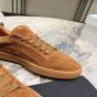 CELINE HUNTINGTON LOW LACE-UP SNEAKER in SUEDE CALFSKIN AND MESH