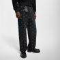 LV Blason Gradient Embroidered Denim Skate Pants