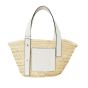 LOEWE Small Basket bag in palm leaf and calfskin
