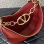 Valentino VLOGO MOON MINI HOBO BAG IN NAPPA LEATHER WITH CHAIN